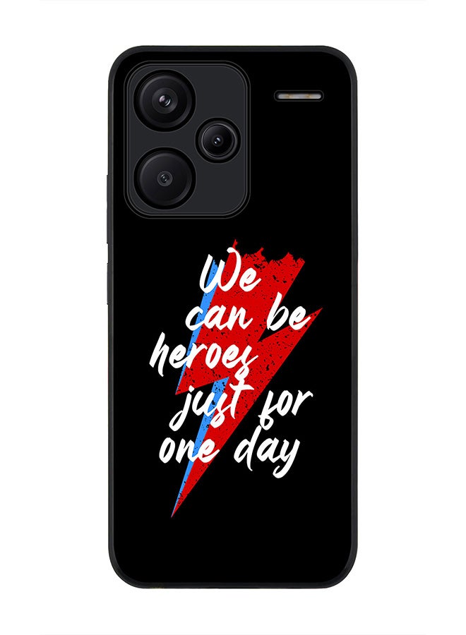 Stylizedd Rugged Black Edge Case for Xiaomi Redmi Note 13 Pro Plus, Slim fit Case Flexible Anti Drop TPU Gel Thin Cover -  We can be heros - Image 1