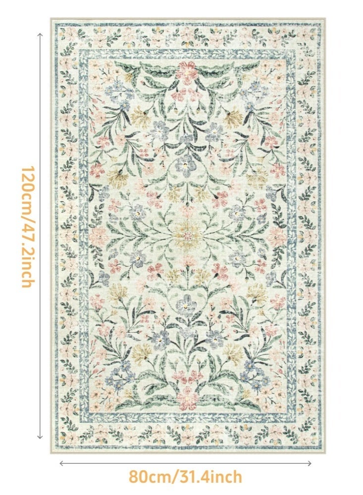 Retro Persian style living room coffee table bedroom carpet - anti slip, stain resistant, easy to clean, washable, soft and comfortable area carpet - Image 1