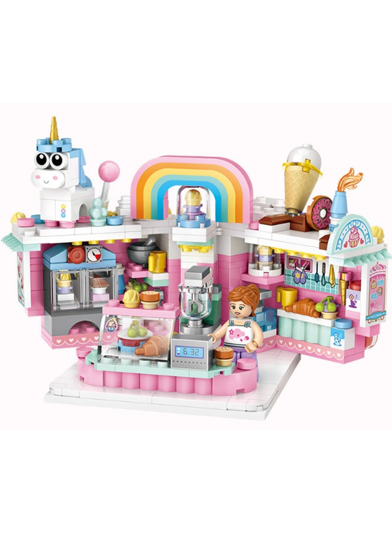 537pcs Cake Shop Model Set Building Blocks Leisure Decompression Assembly Building Assembly Toys Children Adult Home Decorations - Image 2