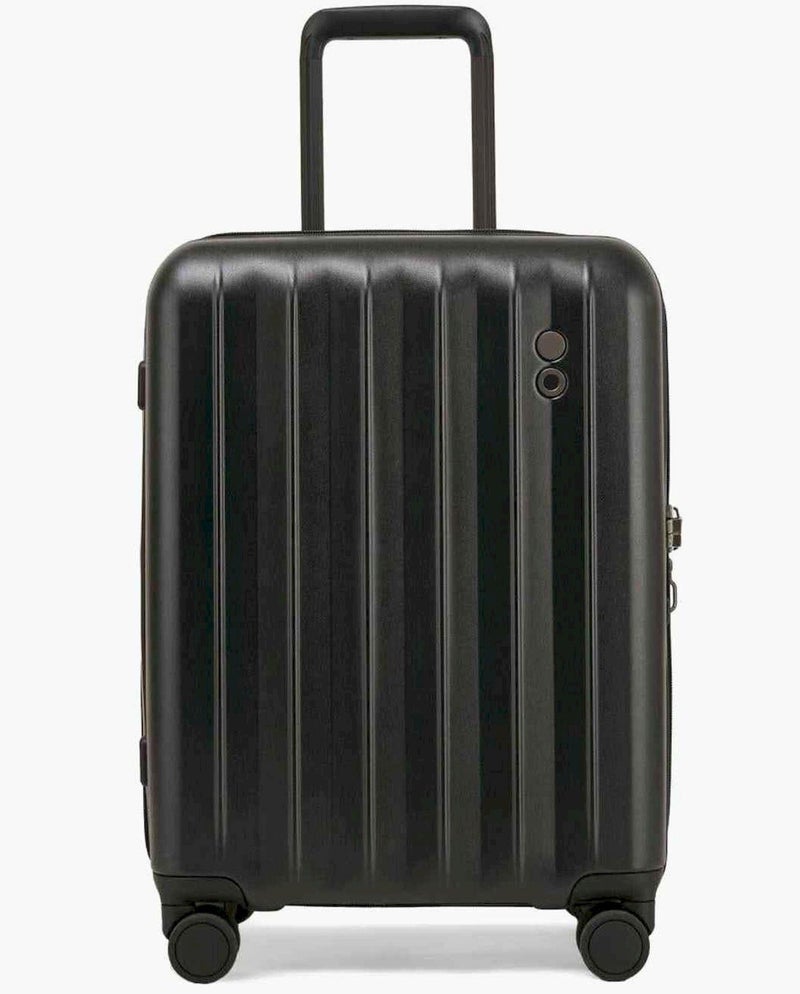 Echolac Amos Pro 54 Cm Hardside 4-Double Wheeled Expandable Cabin Luggage Trolley - Black - Image 1