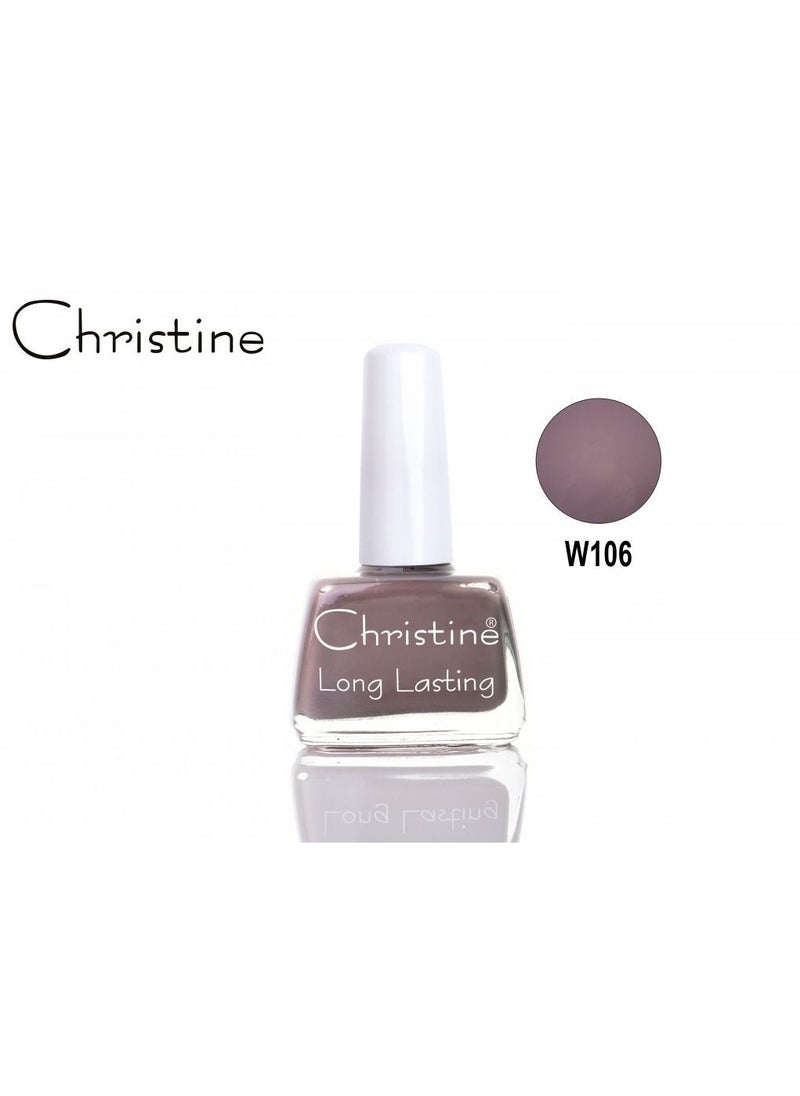 Christine - Christine Long Lasting Nail Polish 106 Pink 12ml - Image 1