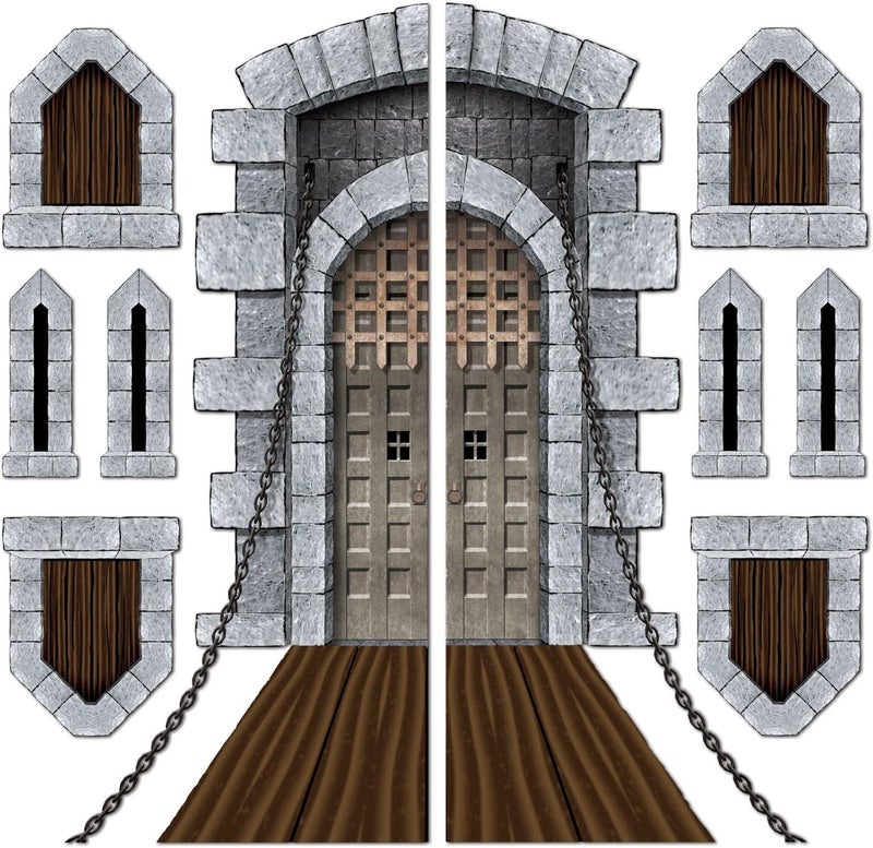 Beistle Castle Door  Window Props Party Accessory - Image 1