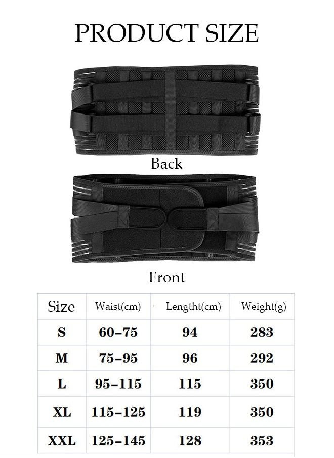 DUNISO - Sports Back Brace for Men and Women Breathable Waist Lumbar Lower Back Support Belt for Sciatica Herniated Disc Scoliosis Back Pain Relief Heavy lifting with Dual Adjustable Straps - Image 1