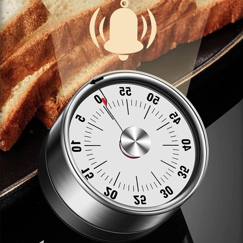 MVM Enterprise Visual Analog Countdown Timer Kids Mini 60 Minute Clock Mechanical Magnetic for Kid Kitchen Homeworks Housework Classroom Cooking Baking Games - Image 2