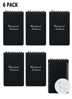 JSDUN 6PCS Mini Waterproof Notebook, A7 50 Sheets Waterproof Pocket Notepad, All-Weather Waterproof Notepad with Top Spiral, Pocket Notebook for Outdoor Activity Recording(3 x 5 inches)  - Image 1