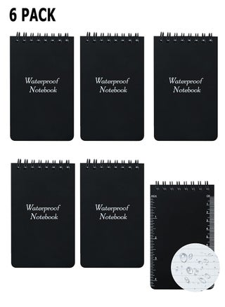 6PCS Mini Waterproof Notebook, A7 50 Sheets Waterproof Pocket Notepad, All-Weather Waterproof Notepad with Top Spiral, Pocket Notebook for Outdoor Activity Recording(3 x 5 inches) - pzsku/ZC0CFAE8634D9AEE9B265Z/45/_/1725435841/df5e331e-a0b3-4865-841b-2b7537f684f5