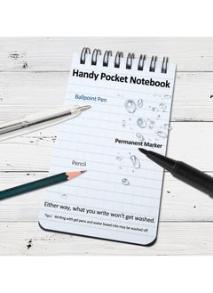 JSDUN 6PCS Mini Waterproof Notebook, A7 50 Sheets Waterproof Pocket Notepad, All-Weather Waterproof Notepad with Top Spiral, Pocket Notebook for Outdoor Activity Recording(3 x 5 inches)  - Image 3
