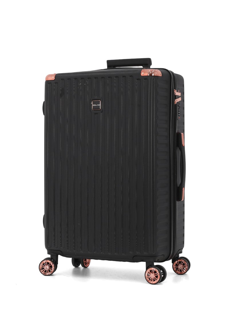 DILIXI Hardside Luggage Trolley Bag 5 Pieces set,Black (BC-12,S-20,M-24,L-28,XL-32 Inch) - Image 2