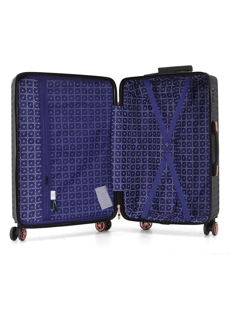 DILIXI Hardside Luggage Trolley Bag 5 Pieces set,Black (BC-12,S-20,M-24,L-28,XL-32 Inch) - Image 3