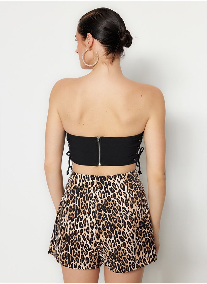 Black Underwire Tie Bustier TPRSS22BS0026