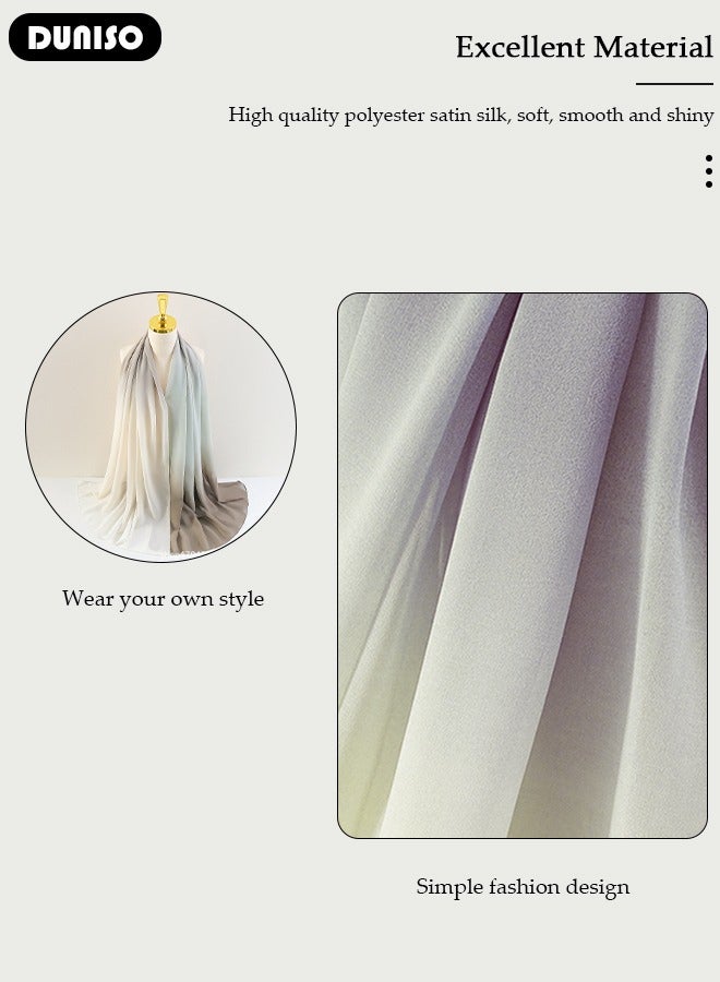 DUNISO Women's Hijab, Stylish and Comfortable Hijab Scarfs, Stretchy, Very Comfy & Good for Everyday Use, High Quality Polyester Satin Silk Hijab Doesn't Need a Pin - Image 2