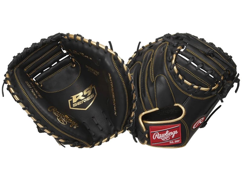 Rawlings | R9 Baseball Catcher's Mitt | 32.5" |1-Piece Solid Web | Right Hand Throw - Image 1