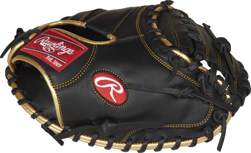 Rawlings | R9 Baseball Catcher's Mitt | 32.5" |1-Piece Solid Web | Right Hand Throw - Image 2