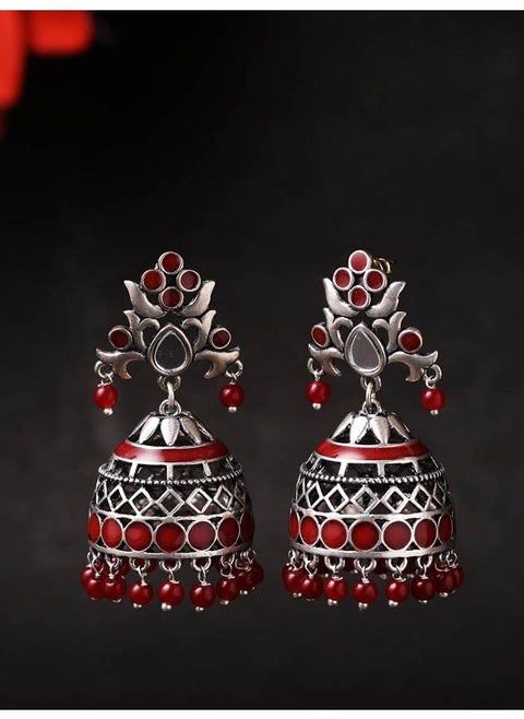 Rangabati Cutwork and Beads Earrings