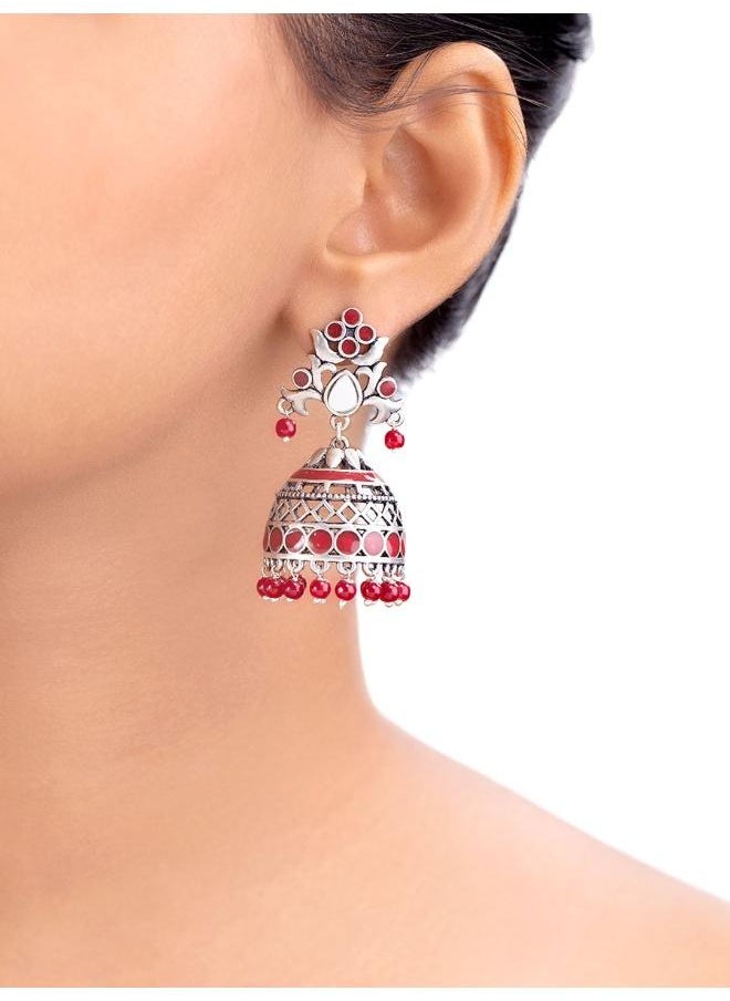 VOYLLA - Rangabati Cutwork and Beads Earrings - Image 1