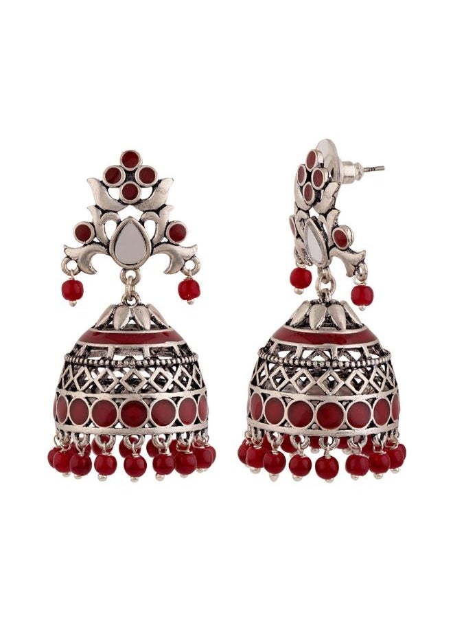 VOYLLA - Rangabati Cutwork and Beads Earrings - Image 1
