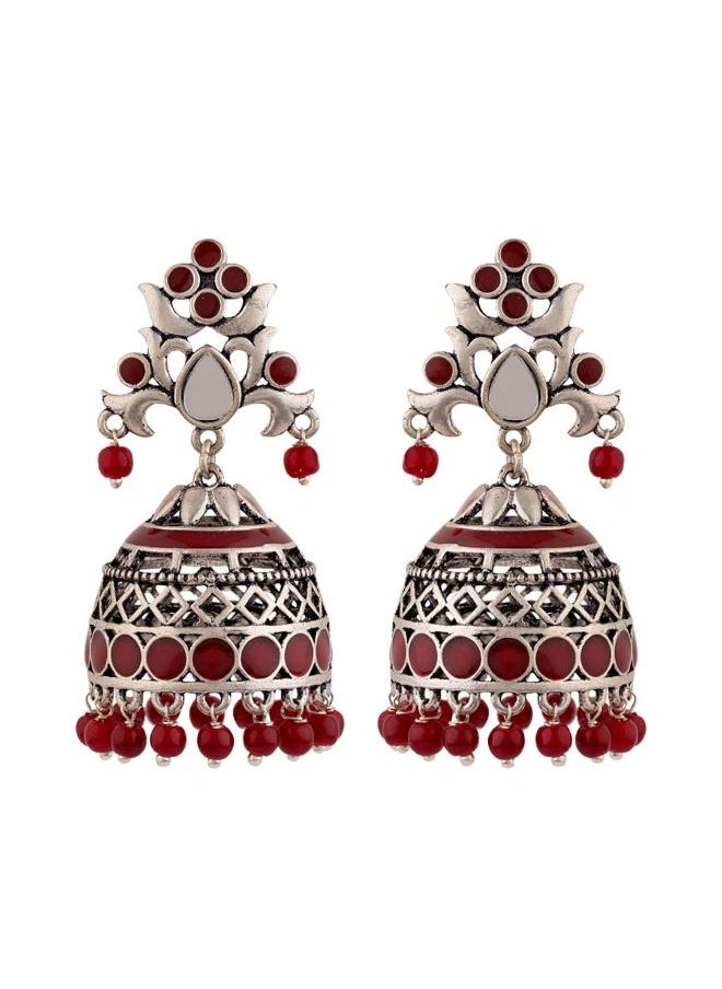 VOYLLA - Rangabati Cutwork and Beads Earrings - Image 1