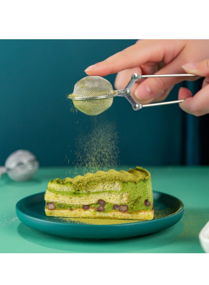 1 Pcs Stainless Steel Loose Leaf Tea Infuser, Handle Secure Locking Mesh Snap Ball Strainer  - Image 3