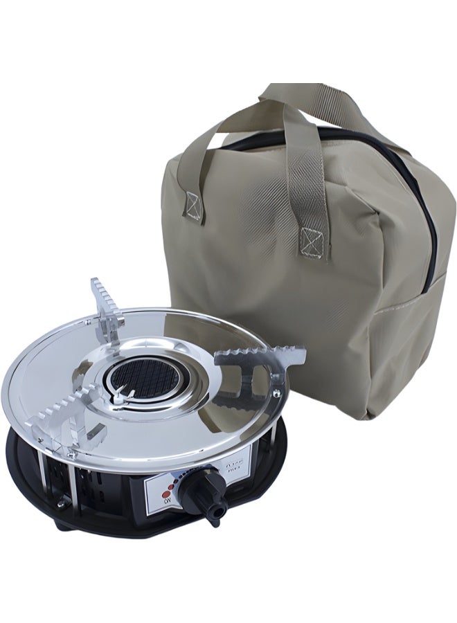 Cady One Portable, versatile, refillable 80g gas stove with temperature adjustment knob; camping stove with carrying case, heat-resistant metal body, stable base, and high-efficiency flame. - Image 2