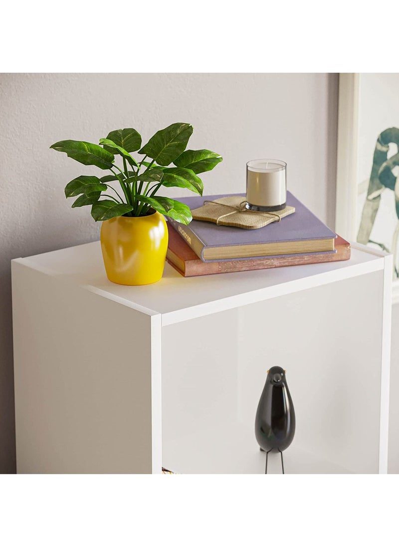 MODERN HOME - Bookcase and accessory Display Unit of wood 5Tier white - Image 1