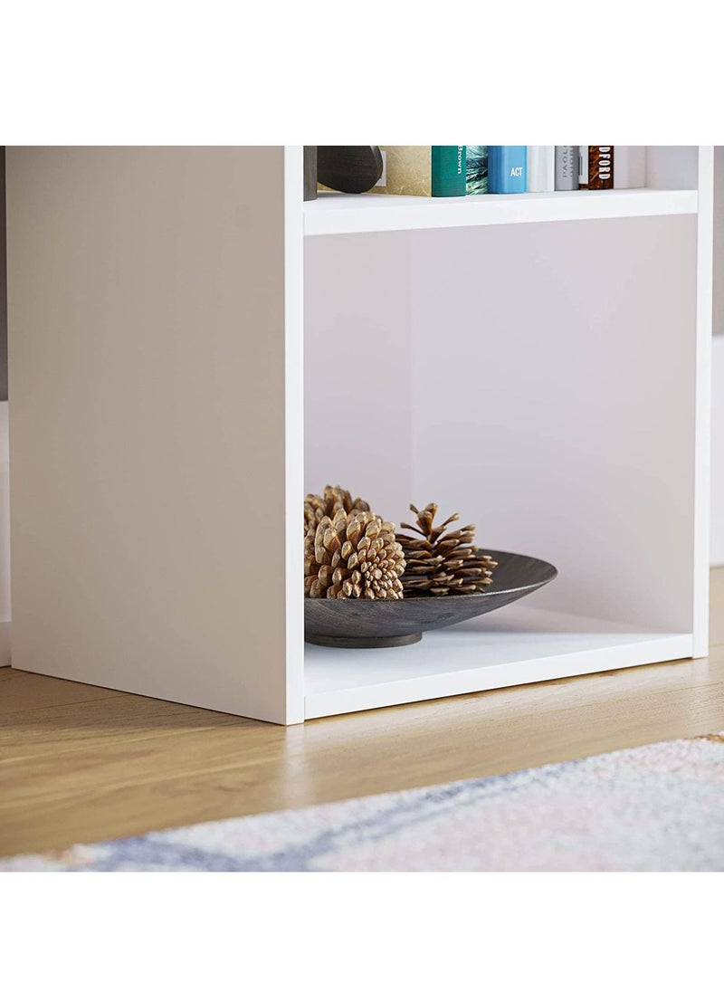 MODERN HOME - Bookcase and accessory Display Unit of wood 5Tier white - Image 1