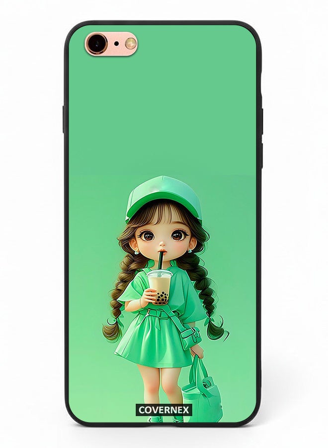 Covernex Apple iPhone 6 Plus Protective Case Cover Printed Featuring Boba Girl Chibi Style Fashion - Image 2