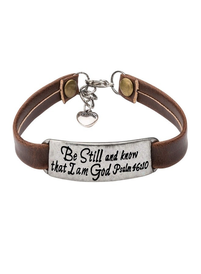 Yiyang Confirmation Gifts for Women Christian Gifts for Women Men Faith Charm Bracelets Engraved Bible Verse Be Still and Know That I am God - Image 1