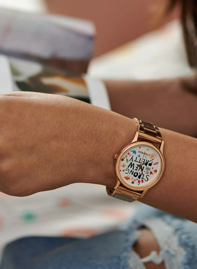 Chumbak  TEAL by Chumbak Strong is the new pretty Watch,Metal link Strap  | Best Price UAE