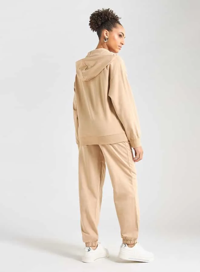 Splash FAV Kangaroo Pocket Detail Zip Through Hoodie and Joggers Set