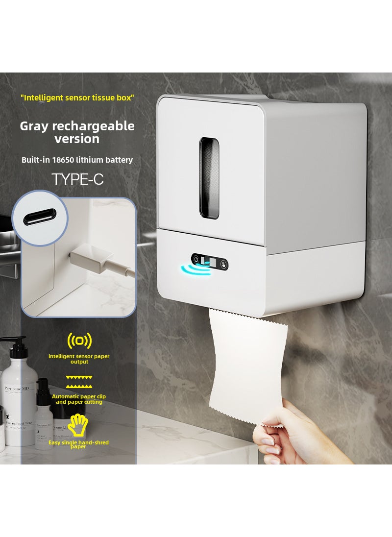 Generic - Smart Sensor Towel Dispenser Wall-Mounted Electric Gray charging version (Type-C built-in 18650 lithium battery) - Image 1