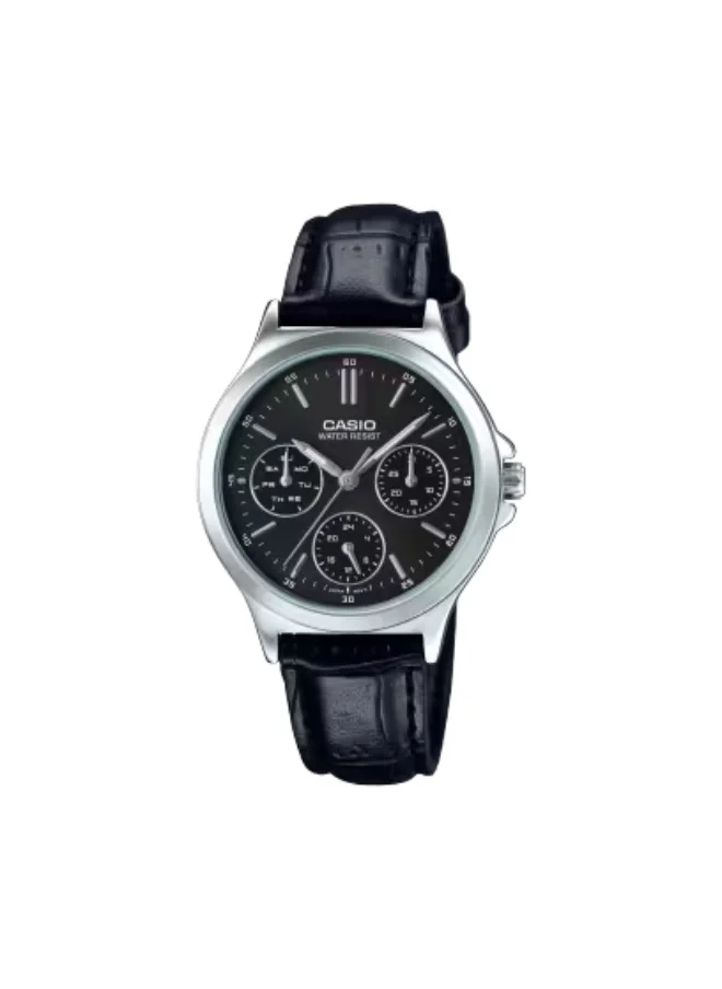 CASIO Women's Leather Analog Watch LTP-V300L-1AUDF - 33.2 mm
