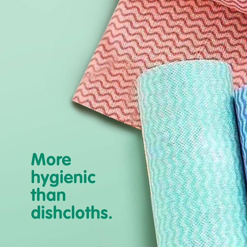 PIRU Kitchen Roll Kitchen Tissue roll Cleaning Wipes Washable & Reusable Quick Dry Dish Towels for Home & Kitchen Cleansing Super Absorbent Soft & Hygienic - 80 PULLS IN EACH ROLL (3) - Image 4