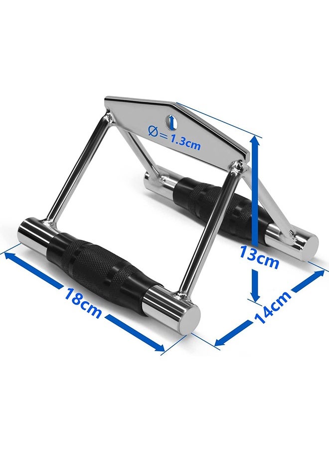 Double D Row Handle Cable Attachment - V Bar Cable Attachment with Non Slip Handle, Lat Pull Down Attachment for Weight Workout, Exercise Cable Attachment for Gym