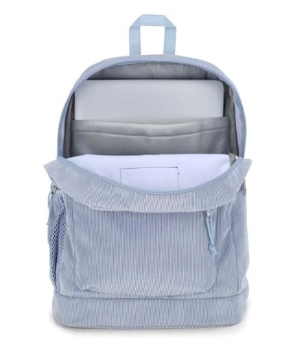 JANSPORT حقيبة ظهر جانسبورت كروس تاون بلس ريميكس - لوحة ظهر مبطنة، حافظة لابتوب، ومنظم جيب أمامي - كوردuroي أزرق غسق - Image 4
