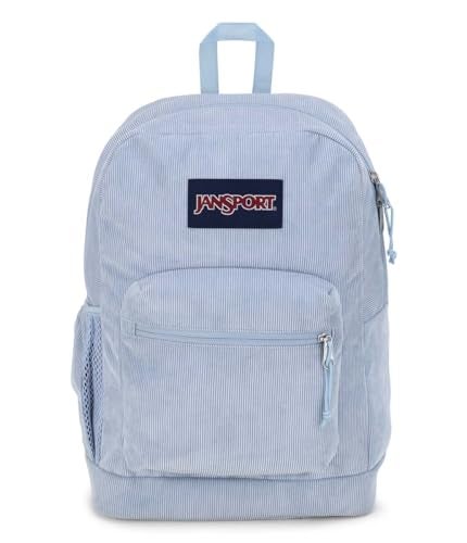 JANSPORT حقيبة ظهر جانسبورت كروس تاون بلس ريميكس - لوحة ظهر مبطنة، حافظة لابتوب، ومنظم جيب أمامي - كوردuroي أزرق غسق - Image 1
