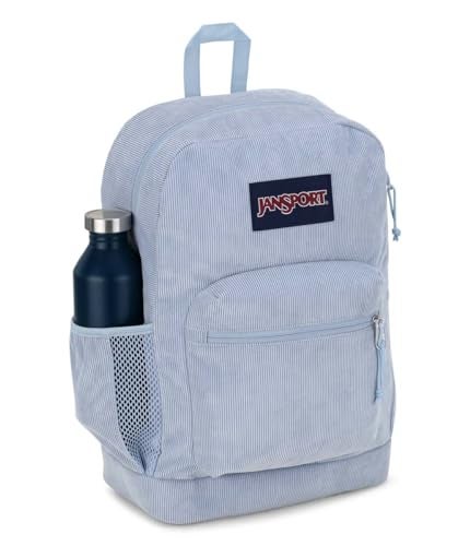 JANSPORT حقيبة ظهر جانسبورت كروس تاون بلس ريميكس - لوحة ظهر مبطنة، حافظة لابتوب، ومنظم جيب أمامي - كوردuroي أزرق غسق - Image 3