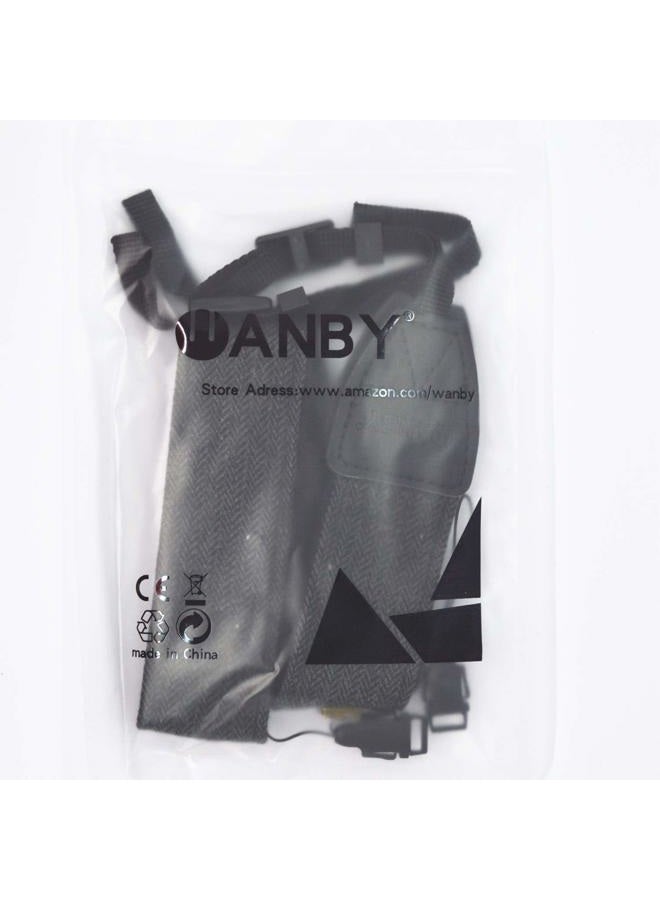 Wanby حزام كاميرا للرقبة والكتف من قماش مع مشابك إطلاق سريعة (أسود) - Image 2