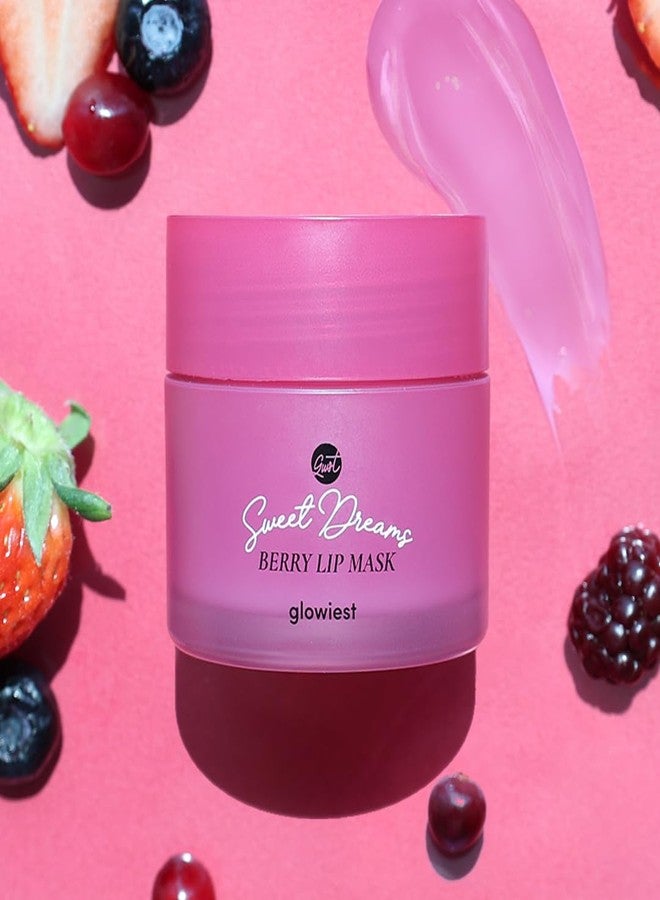 glowiest Sweet Dreams Overnight Lip Mask- Nourishing, Plumping and Hydrating Lip Balm | glowiest Sweet Dreams Lip Sleeping Mask | Hyaluronic Acids+Vitamin C+Shea Butter+Antioxidants l Berry - 0.7 oz. - Image 4