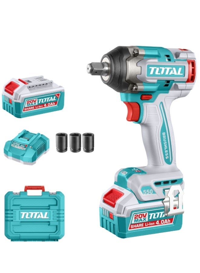 TOTAL Cordless impact wrench 20V 1/2Inch TIWLI2055 - Image 2