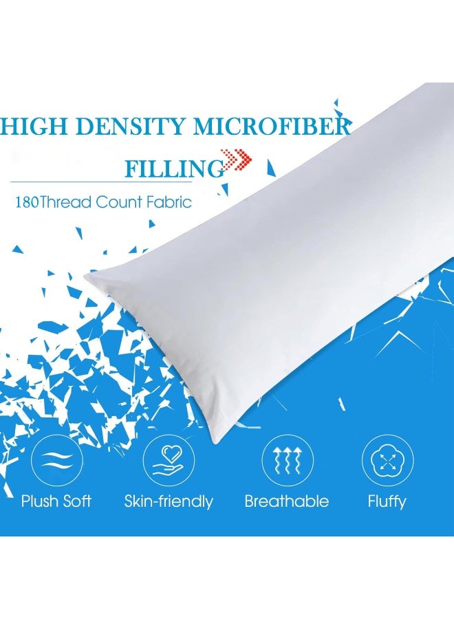 Large Body Pillow,Breathable Full Body Pillow,Soft Bolster Pillow for Side Sleepers/Pregnant Women- 50*150cm-White - Image 5