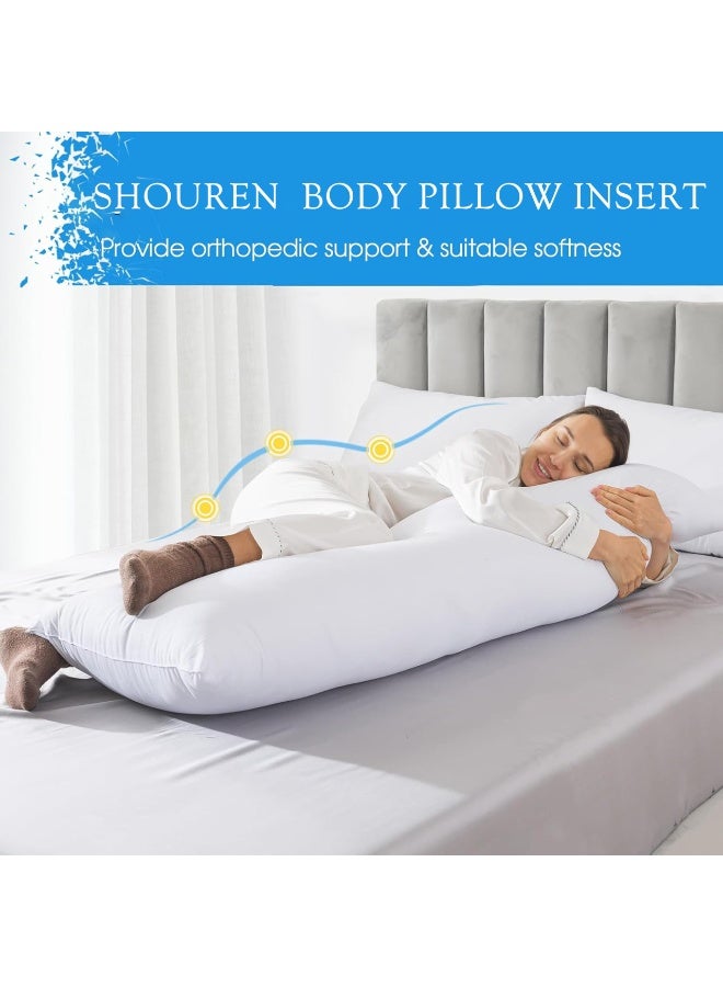 Large Body Pillow,Breathable Full Body Pillow,Soft Bolster Pillow for Side Sleepers/Pregnant Women- 50*150cm-White - Image 3