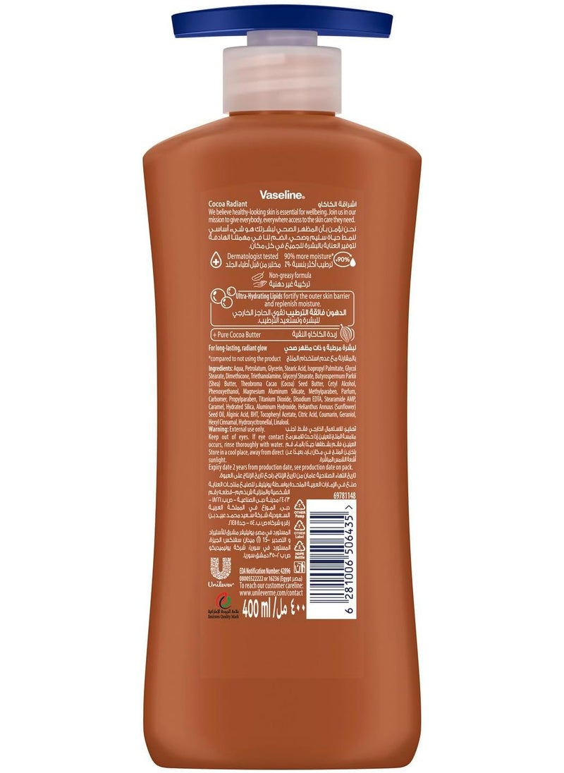 Vaseline - Vaseline Lotion cocoa radiant 400 ML - Image 1