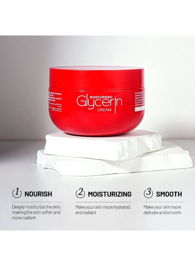 Disaar كريم الجلسرين المرطب 280 جرام - مرطب طبيعي يدوم طويلاً - كريم تبييض الوجه - كريم جلسرين فائق الترطيب - كريم جلسرين سميك وناعم وحريري للوجه - Image 4