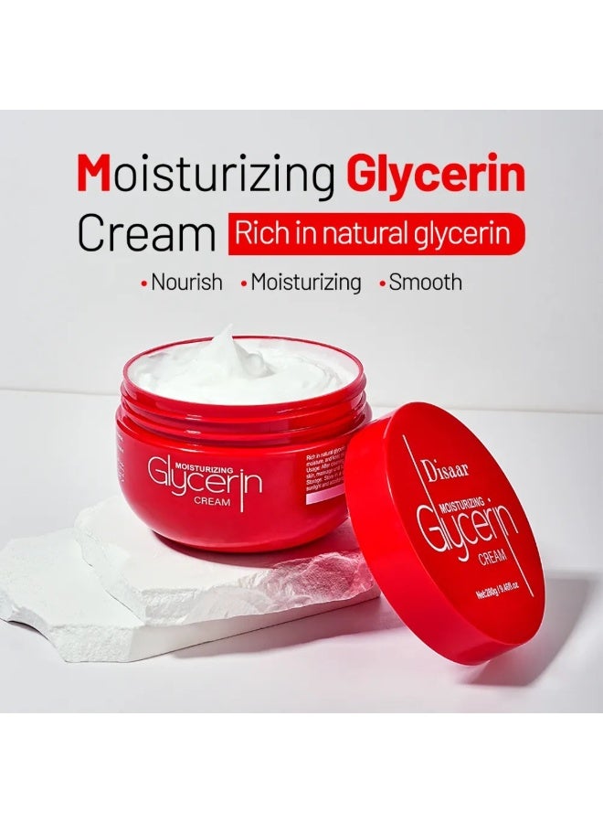 Disaar كريم الجلسرين المرطب 280 جرام - مرطب طبيعي يدوم طويلاً - كريم تبييض الوجه - كريم جلسرين فائق الترطيب - كريم جلسرين سميك وناعم وحريري للوجه - Image 3