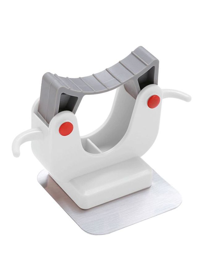 NIBEMINENT Adhesive Wall Mounted Mop Holder Red/White/Grey 6.5x6centimeter - Image 1