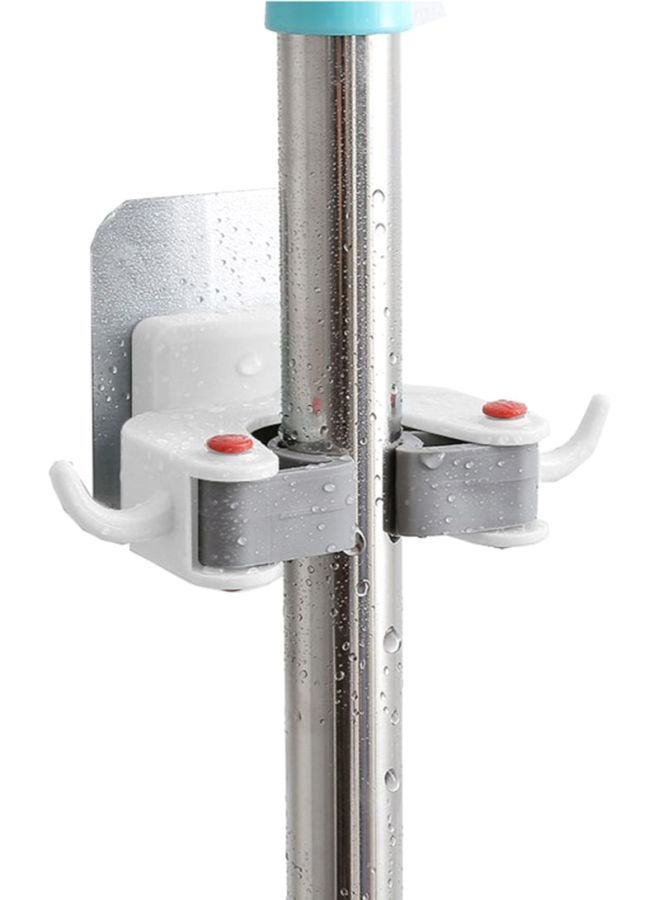 NIBEMINENT Adhesive Wall Mounted Mop Holder Red/White/Grey 6.5x6centimeter - Image 3