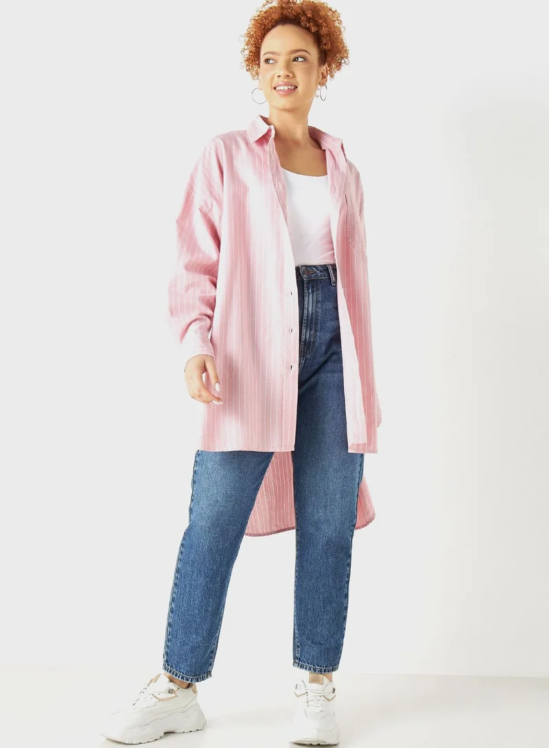 Lee Cooper Striped Denim Shirt