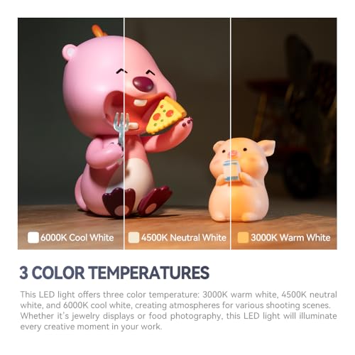 TTARTISAN Mini LED Video Light, 3000K/4500K/6000K Magnetic Small Panel Light for Photography, Vlog, Live Streaming - Image 4