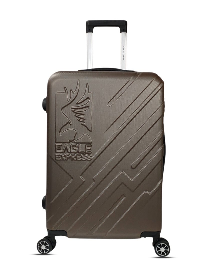 Eagle Express ROBUST ABS HARD TROLLEY 20,24,28 inch 3 Piece Set BROWN  - Image 2