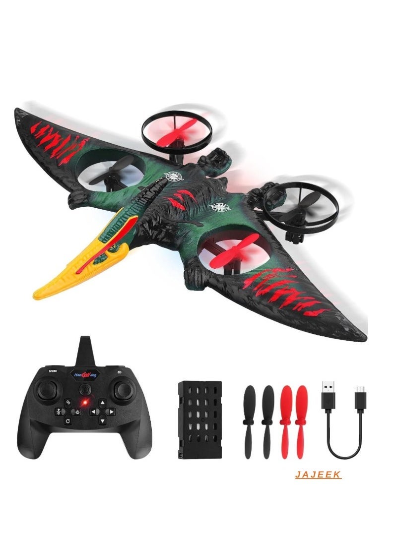 JAJEEK - RC Aeroplane 2.4GHz Remote Controlled Aeroplane L0713 Quadcopter Floating Fighter Aircraft | RTF Ready-to-Fly for Beginners, Children, and Adults | USB Charging, Green - Fun and Easy Flying Experience - Image 1
